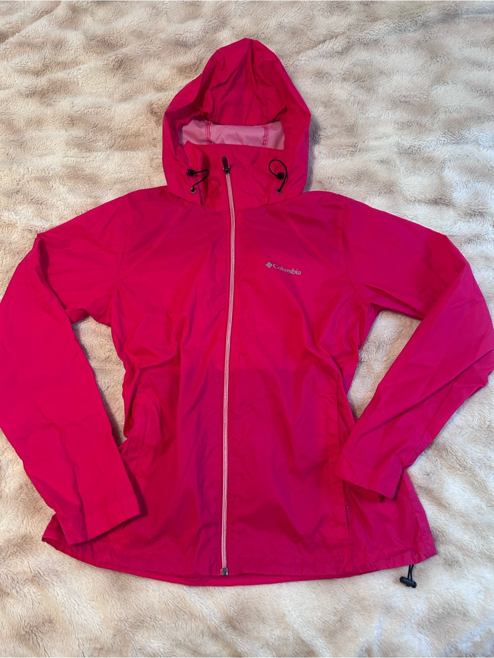 Columbia Bright Hot Pink Hooded Ski/Snow Jacket